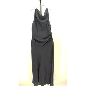 Quince Washable Stretch Silk High Neck Midi Dress